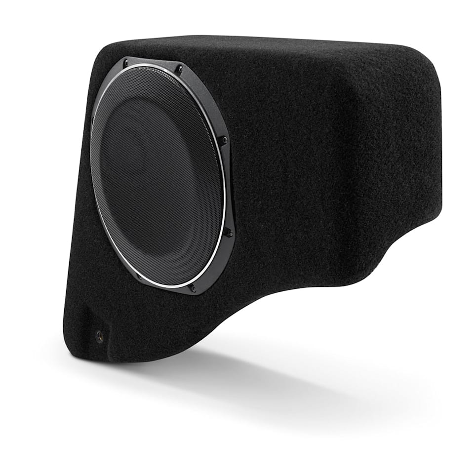 JL Audio Stealthbox custom-fit enclosed subwoofer for Jeep Wrangler Unlimited, Passenger Side 4 ohm at Houston Car Stereo