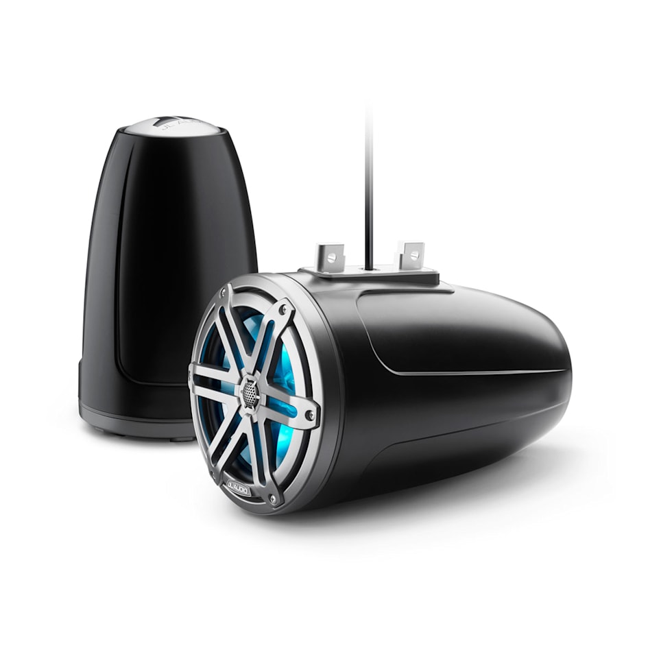 JL Audio M3-770ETXv3-Sb-S-Gm-i wake tower marine speakers for boats, wakeboard towers and open-water sound, waterproof marine audio upgrade available across the USA