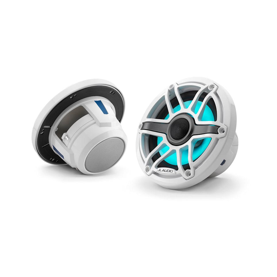 JL Audio M6-650X-S-GwGw-i marine speakers for boats, pontoons, yachts and marine sound systems, waterproof marine audio upgrade available across the USA