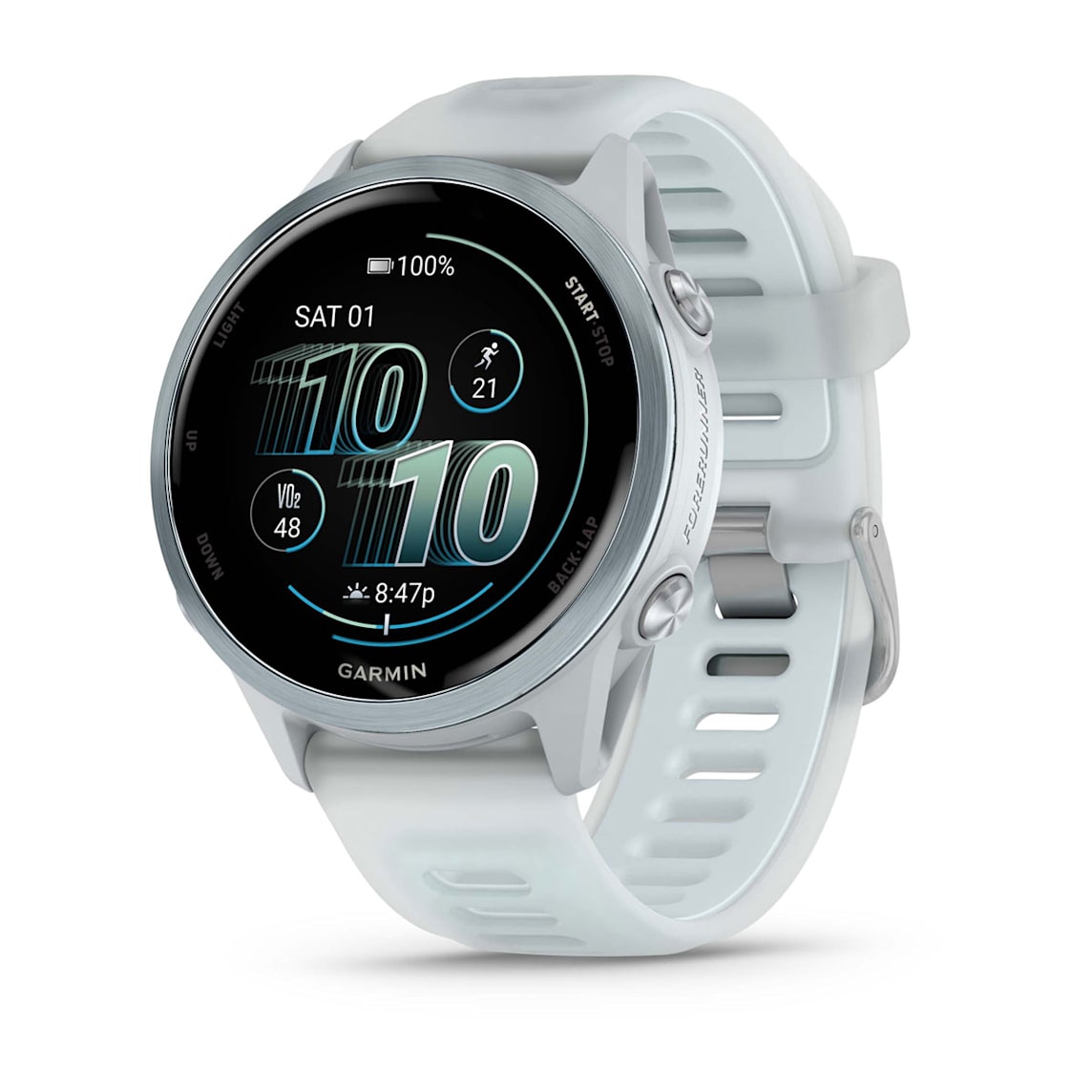 Garmin Forerunner 570 - 42mm Cloud Blue Aluminum GPS running watch at Houston Car Stereo