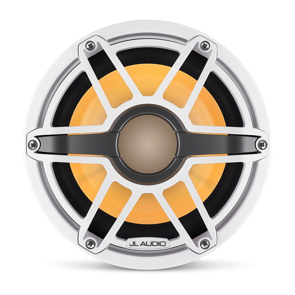 JL Audio M6-8IB-S-GwGw-i-4 marine subwoofers for deep boat bass and waterproof audio upgrades, waterproof marine audio upgrade available across the USA