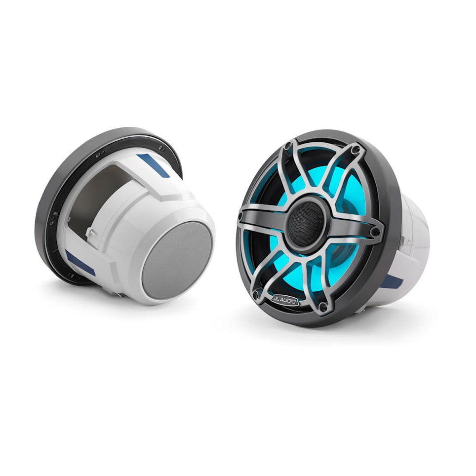 JL Audio M6-880X-S-GmTi-i marine speakers for boats, pontoons, yachts and marine sound systems, waterproof marine audio upgrade available across the USA