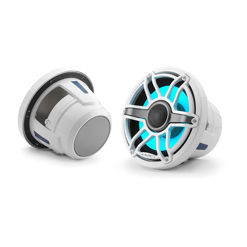 JL Audio M6-880X-S-GwGw-i marine speakers for boats, pontoons, yachts and marine sound systems, waterproof marine audio upgrade available across the USA