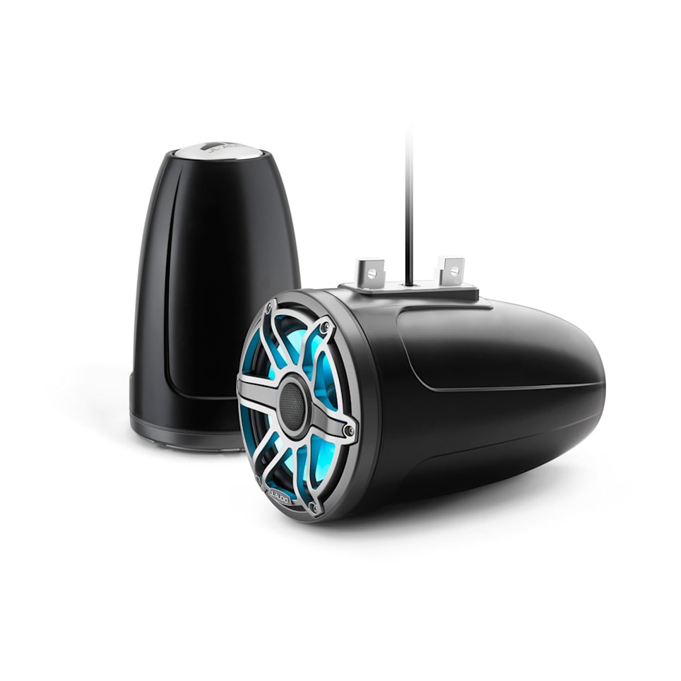 JL Audio M6-770ETXv3-Sb-S-GmTi-i wake tower marine speakers for boats, wakeboard towers and open-water sound, waterproof marine audio upgrade available across the USA