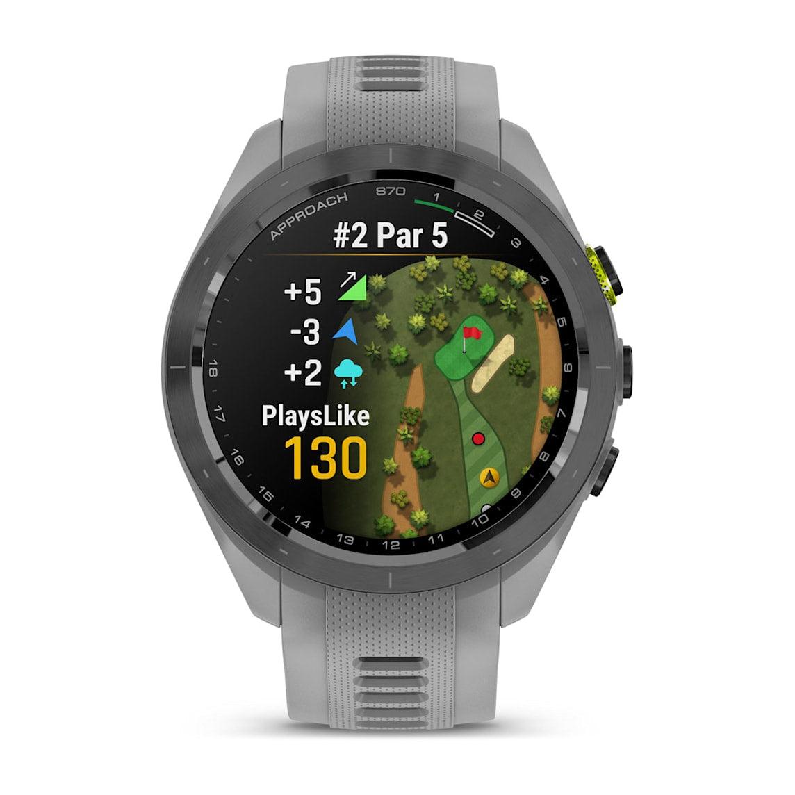 Garmin Approach S70 - 42 mm Black Amp Yellow Ceramic Bezel golf GPS smartwatch at Houston Car Stereo