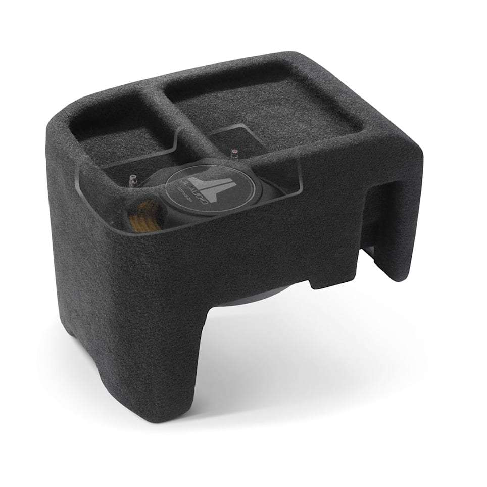 JL Audio Stealthbox custom-fit enclosed subwoofer for Toyota Tacoma Access Cab at Houston Car Stereo