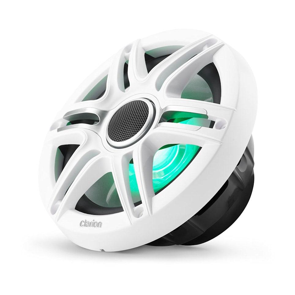 Clarion CMSP-771RGB-SWG marine speakers for boats, pontoons, yachts and marine sound systems, waterproof marine audio upgrade available across the USA