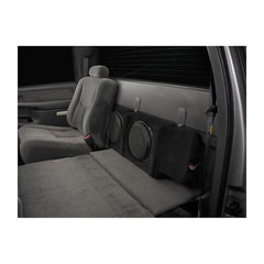 JL Audio Stealthbox custom-fit enclosed subwoofer for Chevrolet Silverado, GMC Sierra Crew Cab Trucks and Crew Cab “Classic” Trucks at Houston Car Stereo