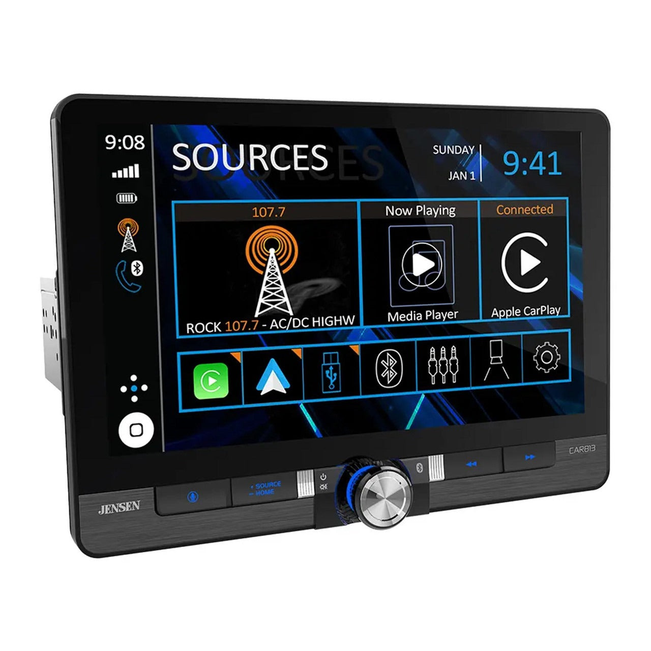 8� RECEIVER WITH WIRELESS ANDROID AUTO & APPLE CARPLAY “ CAR813
