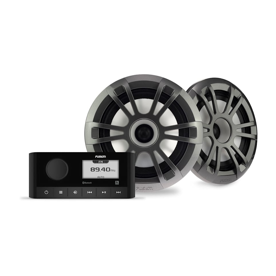 Fusion 010-02405-61 marine stereo and speaker kits for complete boat audio upgrades, waterproof marine audio upgrade available across the USA