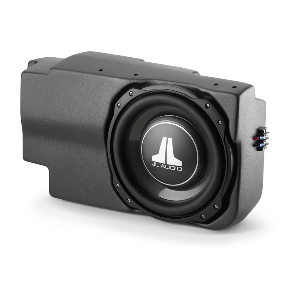 JL Audio Stealthbox custom-fit enclosed subwoofer for Polaris RZR 4 900, 900XC, XP 1000 and XP4 1000 at Houston Car Stereo