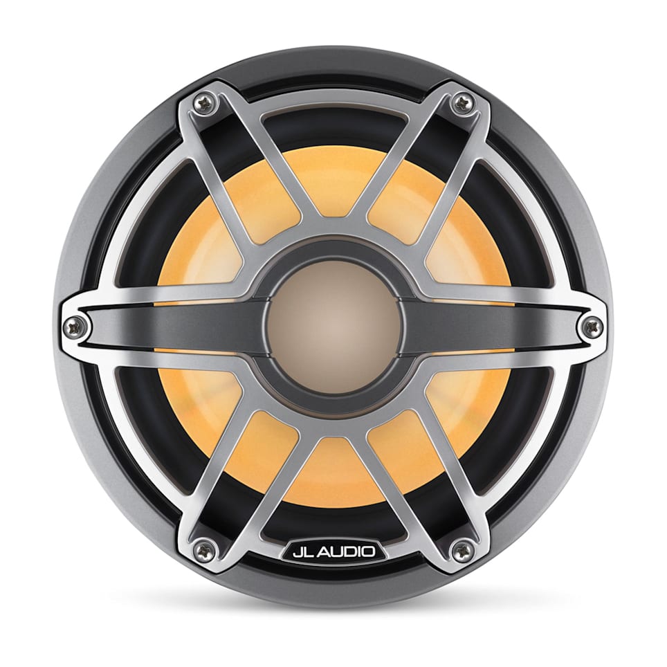 JL Audio M6-8IB-S-GmTi-i-4 marine subwoofers for deep boat bass and waterproof audio upgrades, waterproof marine audio upgrade available across the USA