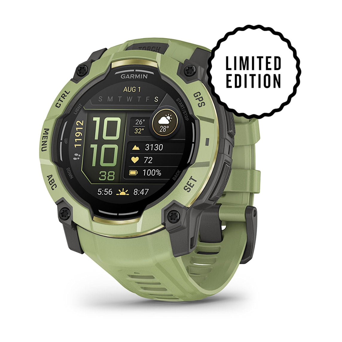 Garmin Instinct 3 - 50 mm AMOLED Fern Green rugged outdoor GPS smartwatch at Houston Car Stereo