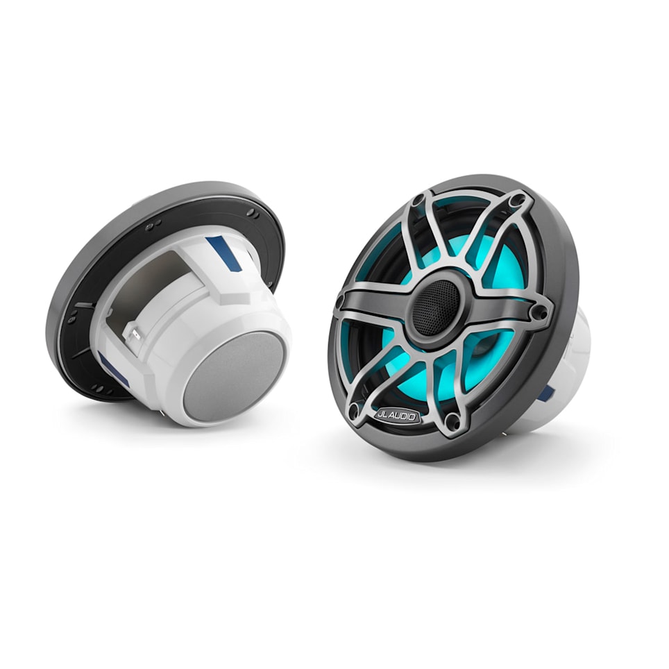 JL Audio M6-650X-S-GmTi-i marine speakers for boats, pontoons, yachts and marine sound systems, waterproof marine audio upgrade available across the USA