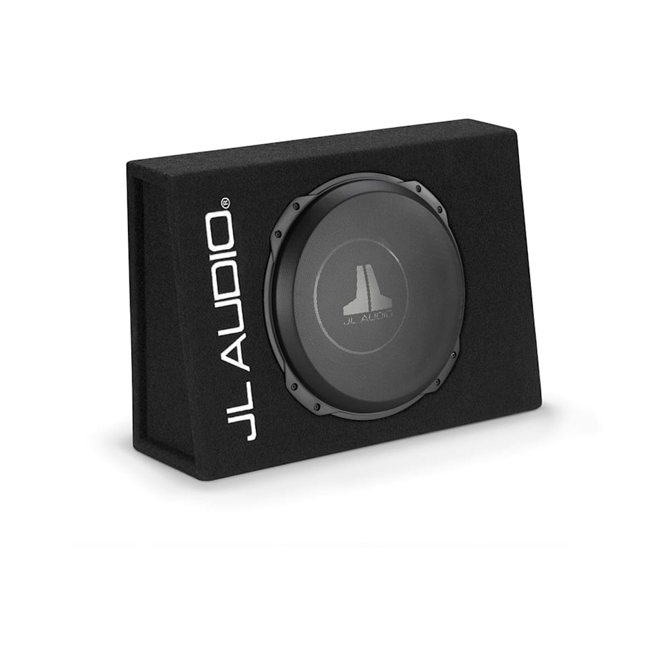 JL Audio CS112TG-TW3 loaded enclosed car subwoofer for powerful bass upgrade at Houston Car Stereo
