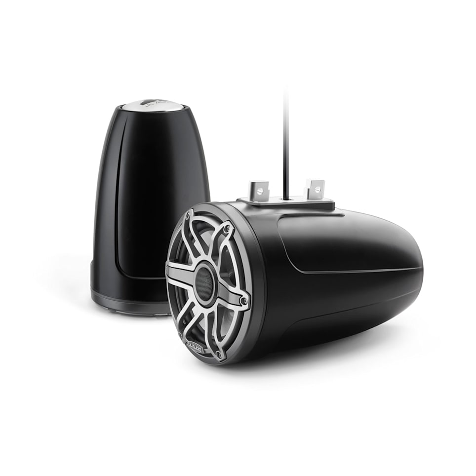 JL Audio M6-770ETXv3-Sb-S-GmTi wake tower marine speakers for boats, wakeboard towers and open-water sound, waterproof marine audio upgrade available across the USA
