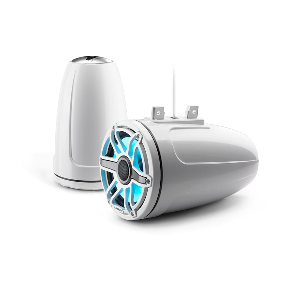 JL Audio M6-770ETXv3-Gw-C-GwGw wake tower marine speakers for boats, wakeboard towers and open-water sound, waterproof marine audio upgrade available across the USA
