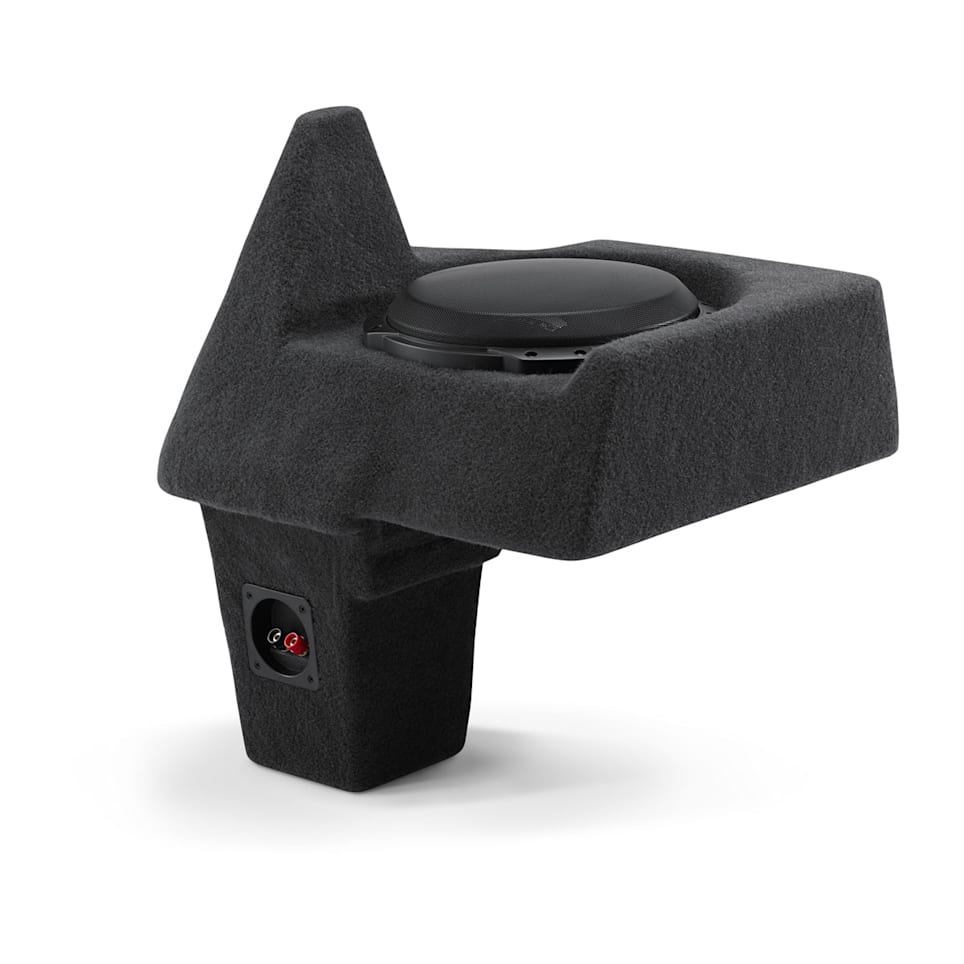 JL Audio Stealthbox custom-fit enclosed subwoofer for Chevrolet C7 Corvette Coupe at Houston Car Stereo