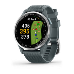 Garmin Approach S44 Silver Aluminum Bezel golf GPS smartwatch at Houston Car Stereo