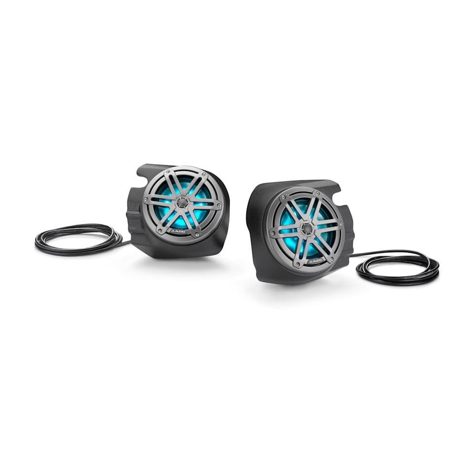 JL Audio Stealthbox Polaris RZR enclosed speaker system with M3-650i speakers for RZR 4 900, 900XC, XP 1000 and XP4 1000 UTV audio upgrades