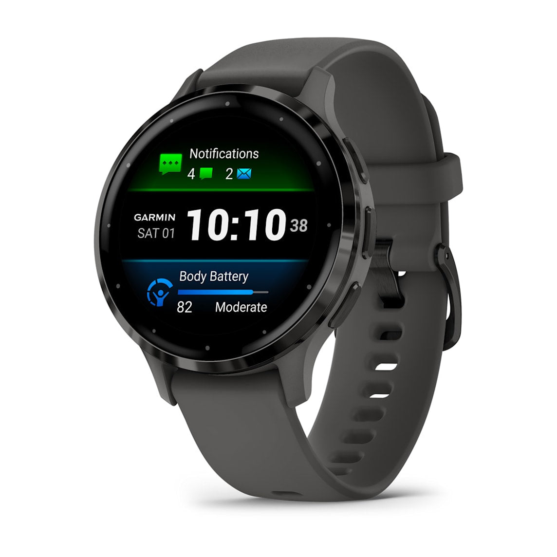 Garmin Venu 3S Slate Stainless Steel Bezel fitness smartwatch at Houston Car Stereo