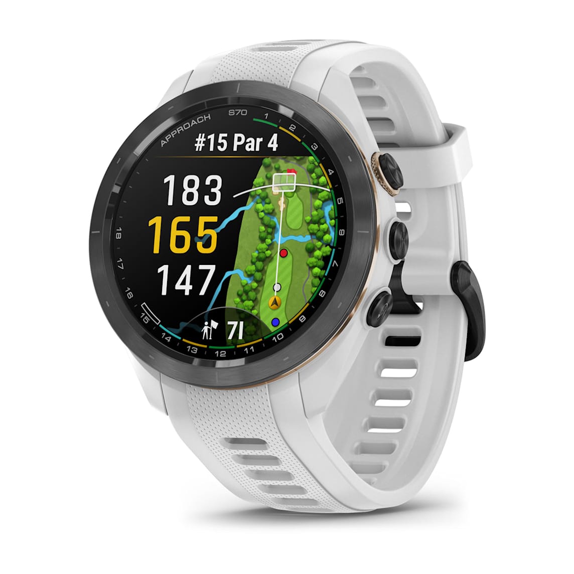 Garmin Approach S70 - 42 mm Black Peach Ceramic Bezel golf GPS smartwatch at Houston Car Stereo