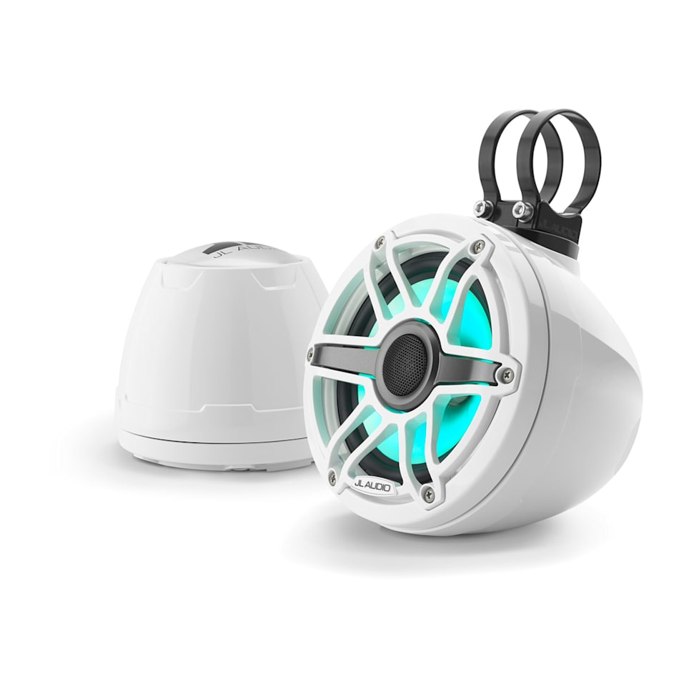 JL Audio M6-650VEX-Gw-S-GwGw-i wake tower marine speakers for boats, wakeboard towers and open-water sound, waterproof marine audio upgrade available across the USA
