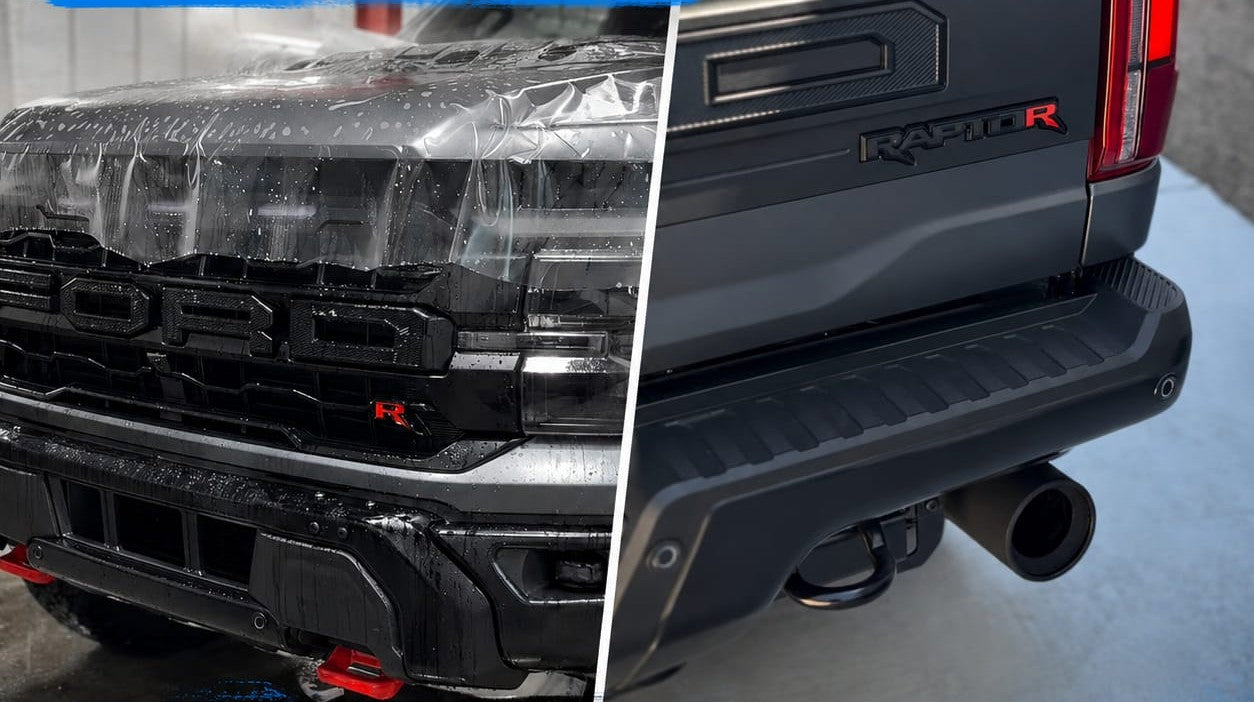 Ford Raptor paint protection film installation in Houston for front-end and high-impact-area protection.  Ford Raptor protected with professionally installed PPF at Houston Car Stereo in Houston, TX.