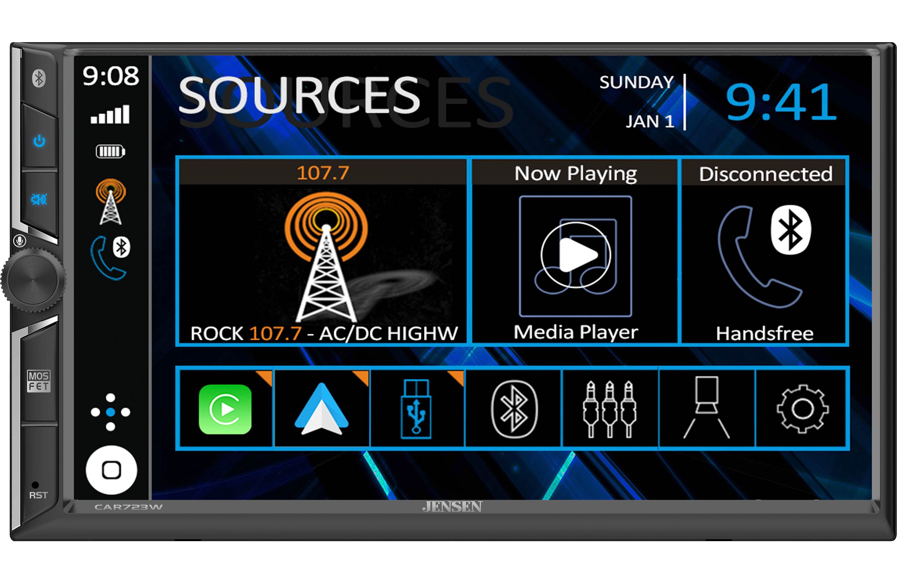 Receiver with Wireless Android Auto & Apple Carplay – CAR723W