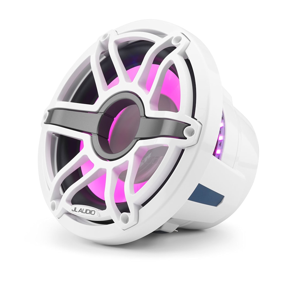JL Audio M6-10W-S-GwGw-i-4 marine subwoofers for deep boat bass and waterproof audio upgrades, waterproof marine audio upgrade available across the USA