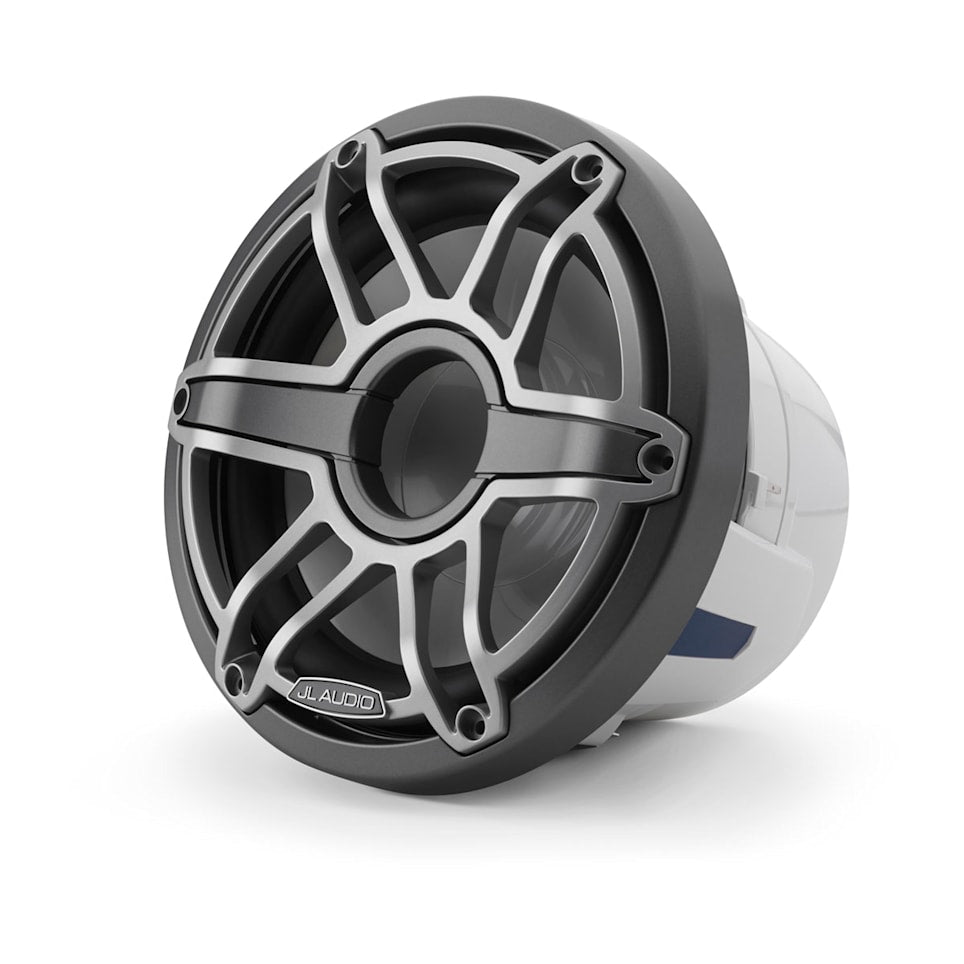 JL Audio M6-8IB-S-GmTi-4 marine subwoofers for deep boat bass and waterproof audio upgrades, waterproof marine audio upgrade available across the USA
