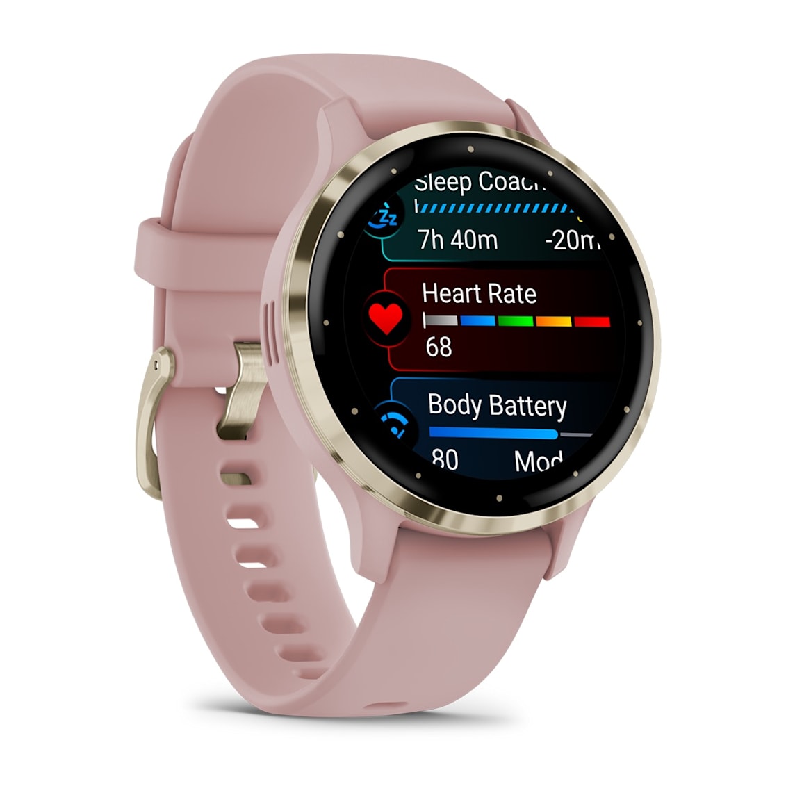 Garmin Venu 3S Soft Gold Stainless Steel Bezel fitness smartwatch at Houston Car Stereo