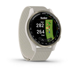 Garmin Approach S50 Cream Gold Aluminum Bezel golf GPS smartwatch at Houston Car Stereo