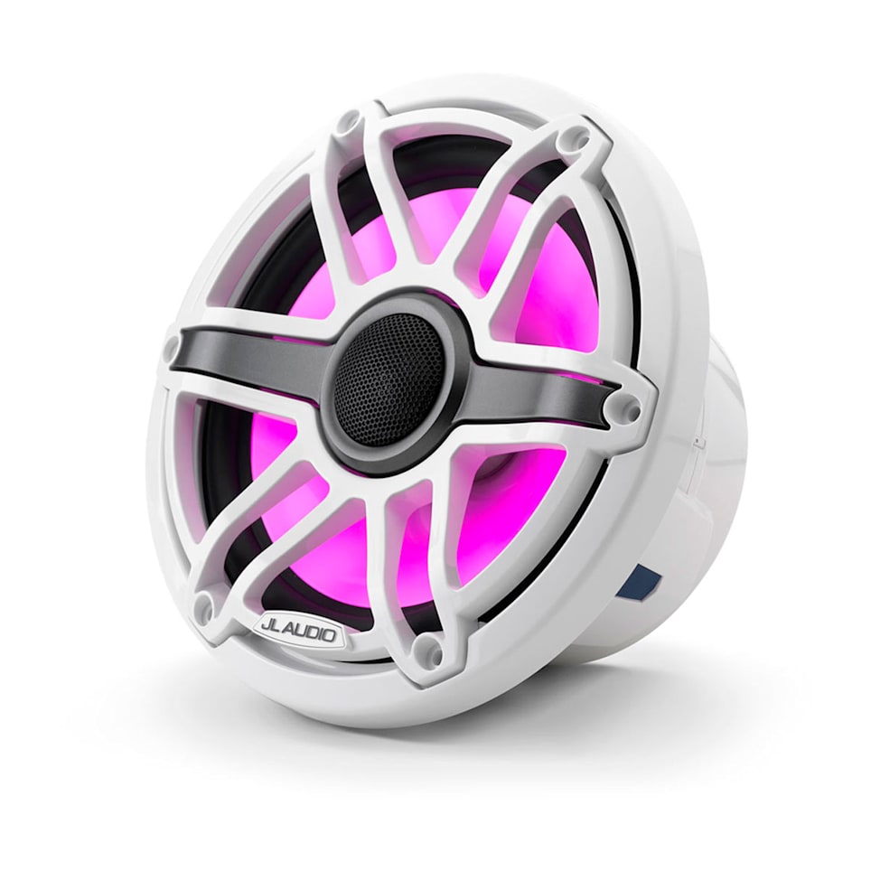 JL Audio M6-770X-S-GwGw-i marine speakers for boats, pontoons, yachts and marine sound systems, waterproof marine audio upgrade available across the USA