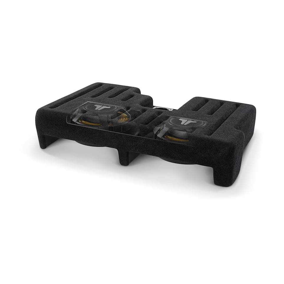 JL Audio Stealthbox custom-fit enclosed subwoofer for Toyota Tundra Double Cab at Houston Car Stereo