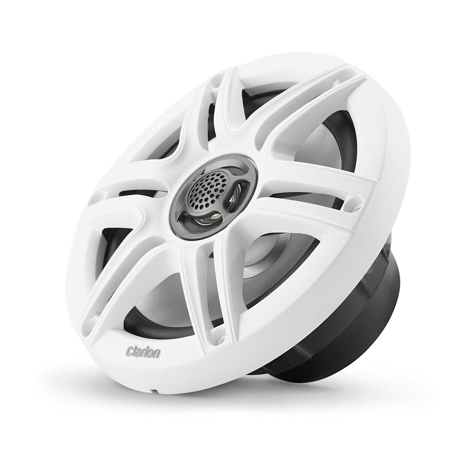 Clarion CMS-651-SWB marine speakers for boats, pontoons, yachts and marine sound systems, waterproof marine audio upgrade available across the USA