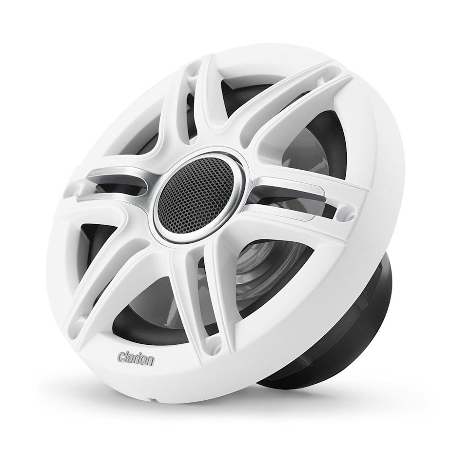 Clarion CMSP-651-SWG marine speakers for boats, pontoons, yachts and marine sound systems, waterproof marine audio upgrade available across the USA