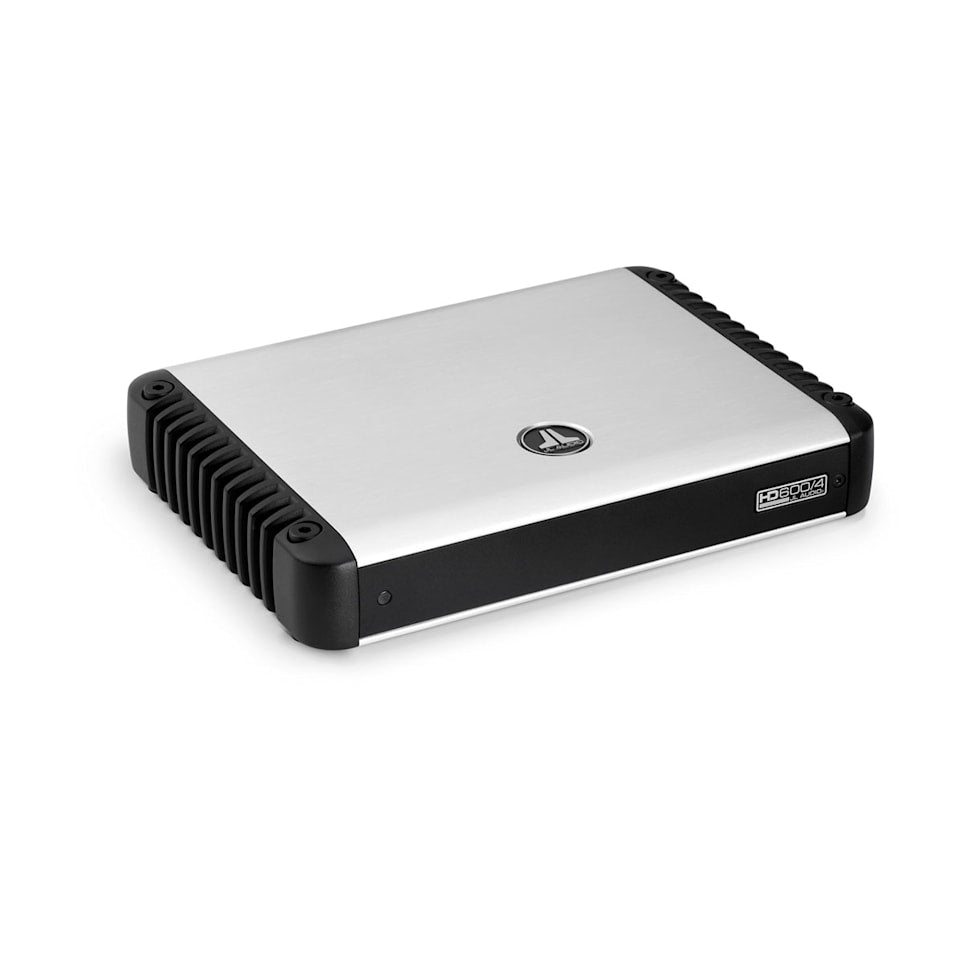 JL Audio HD600/4 car amplifier for speakers and subwoofer power at Houston Car Stereo